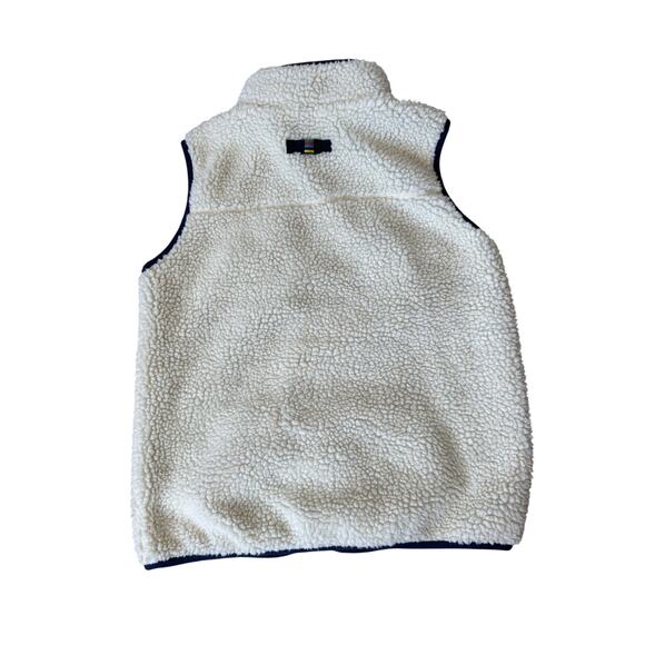MINI  BODEN White & blue kids vest size 11/12; 152cm, White fluffy sherpa - Picture 2 of 8